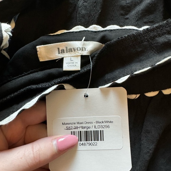 Black and White Maxi Landry Kate Dress - Size L - Picture 4 of 4